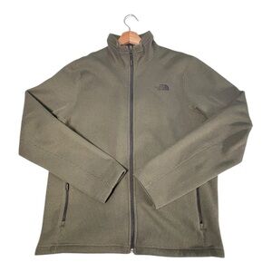 The North Face Textured Full zip Fleece Lined Jacket Mens Large Green Gorpcore